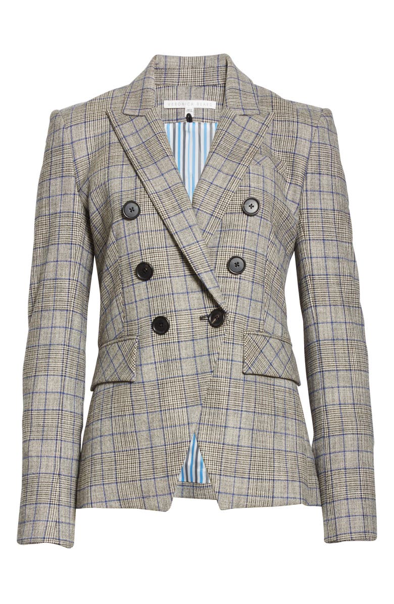 Veronica Beard Miller Glen Plaid Dickey Jacket, Alternate, color, 