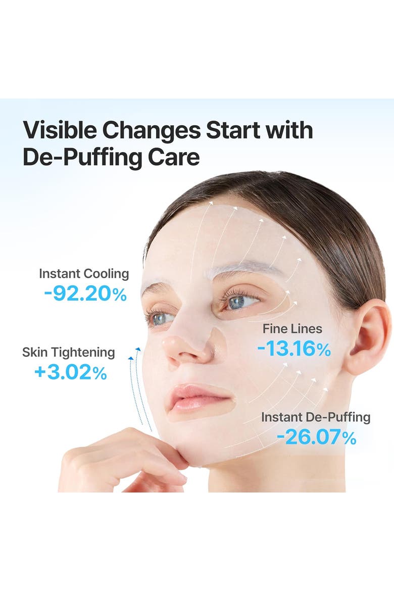 Face Mask Hyaluronic Acid Icy Puff Cooling Soothing De Puffing 10 Pack, Alternate, color, White