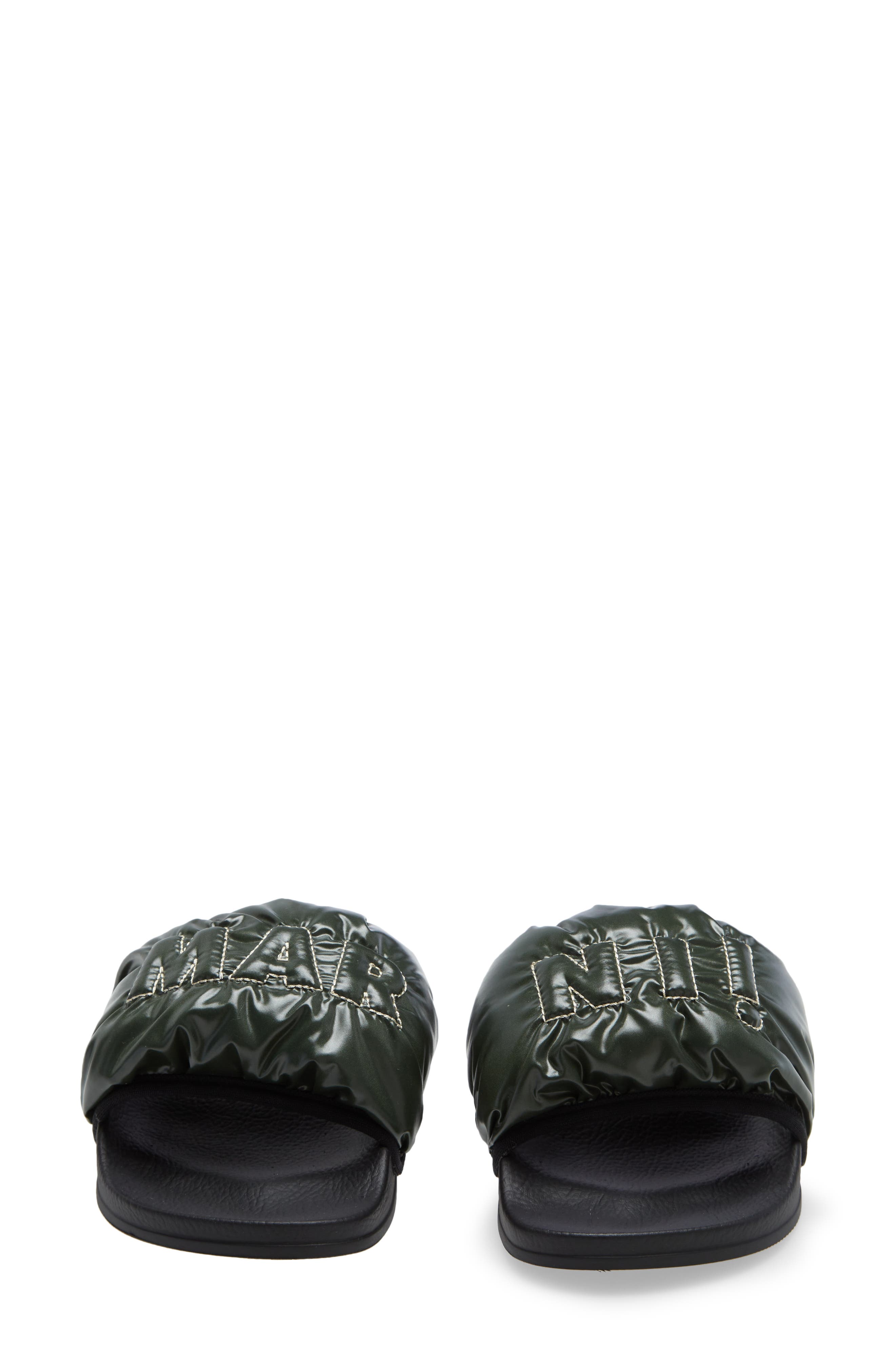 Marni Logo Puffy Pool Slide Sandal, Alternate, color, 