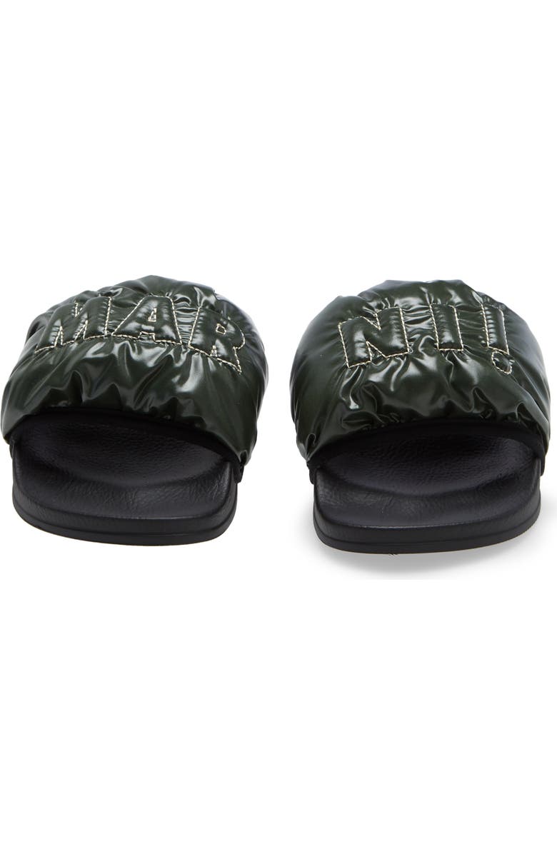 Marni Logo Puffy Pool Slide Sandal, Alternate, color,