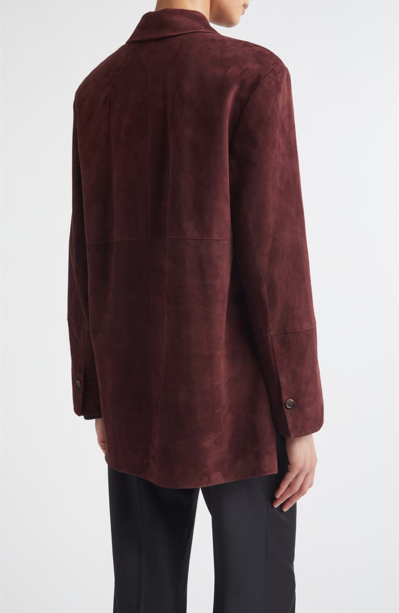 Max Mara Suede Shirt Jacket, Alternate, color, Red