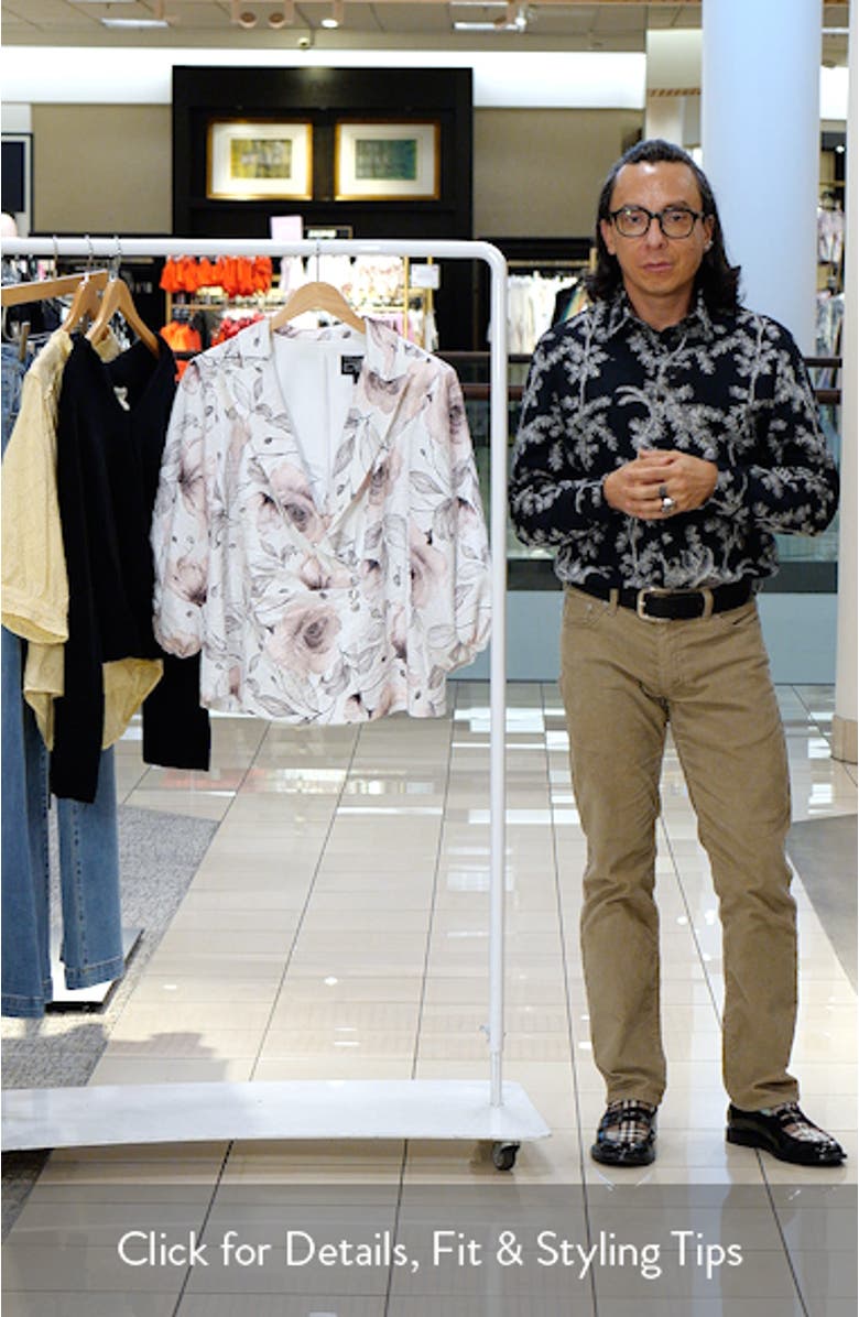 Print Jacquard Side Button Jacket, sales video thumbnail