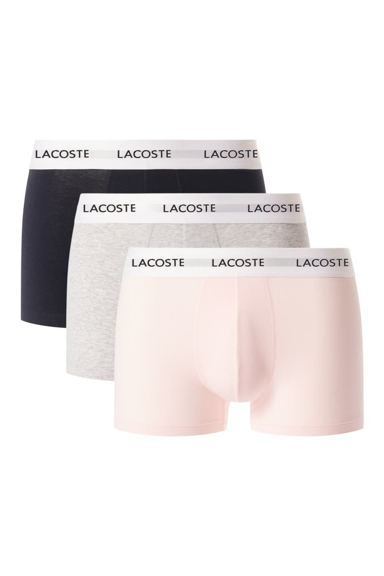 Core Essentials Assorted 3-Pack Stretch Cotton Boxer Briefs, Alternate, color, AQI FLAMINGO/ SILVER CHINE-ABY
