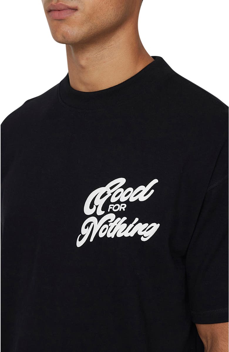 Good For Nothing Funk Oversized  T-shirt, Alternate, color, Black