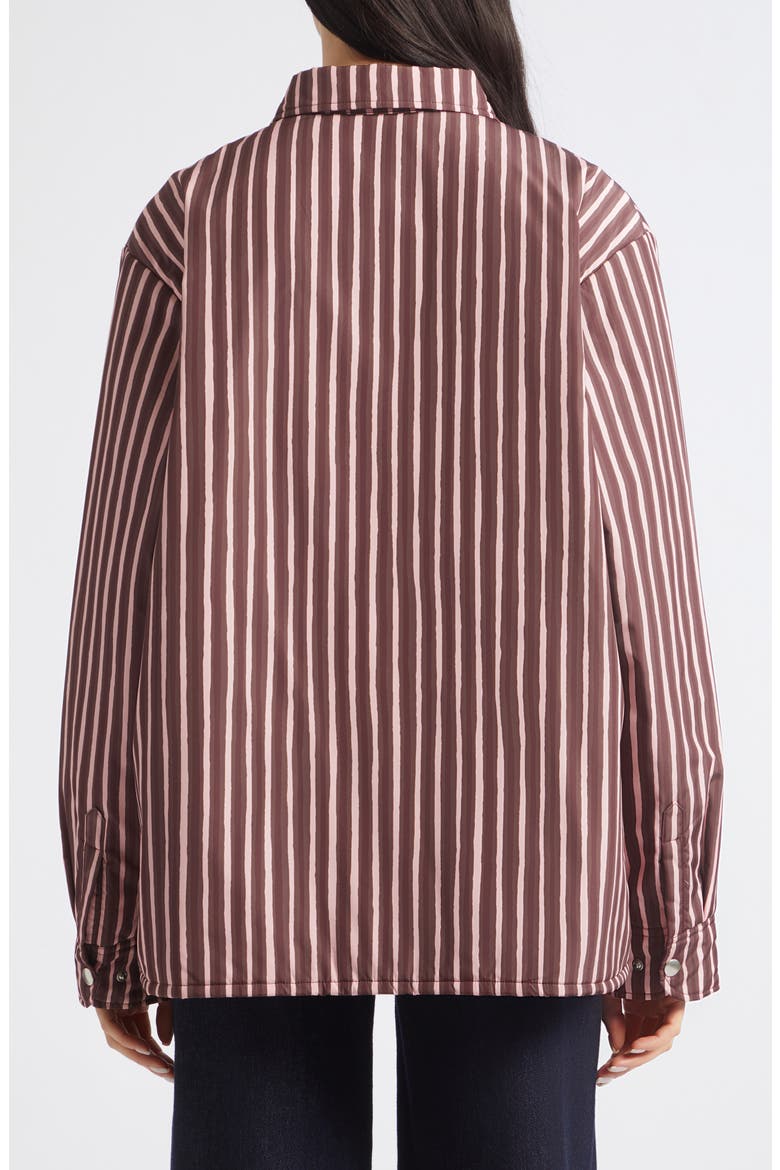 Seura Piccolo Kioski Striped Overshirt, Alternate, color, LIGHT PINK BROWN