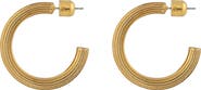 CHRISTINA CARUSO Rib Hoop Earrings