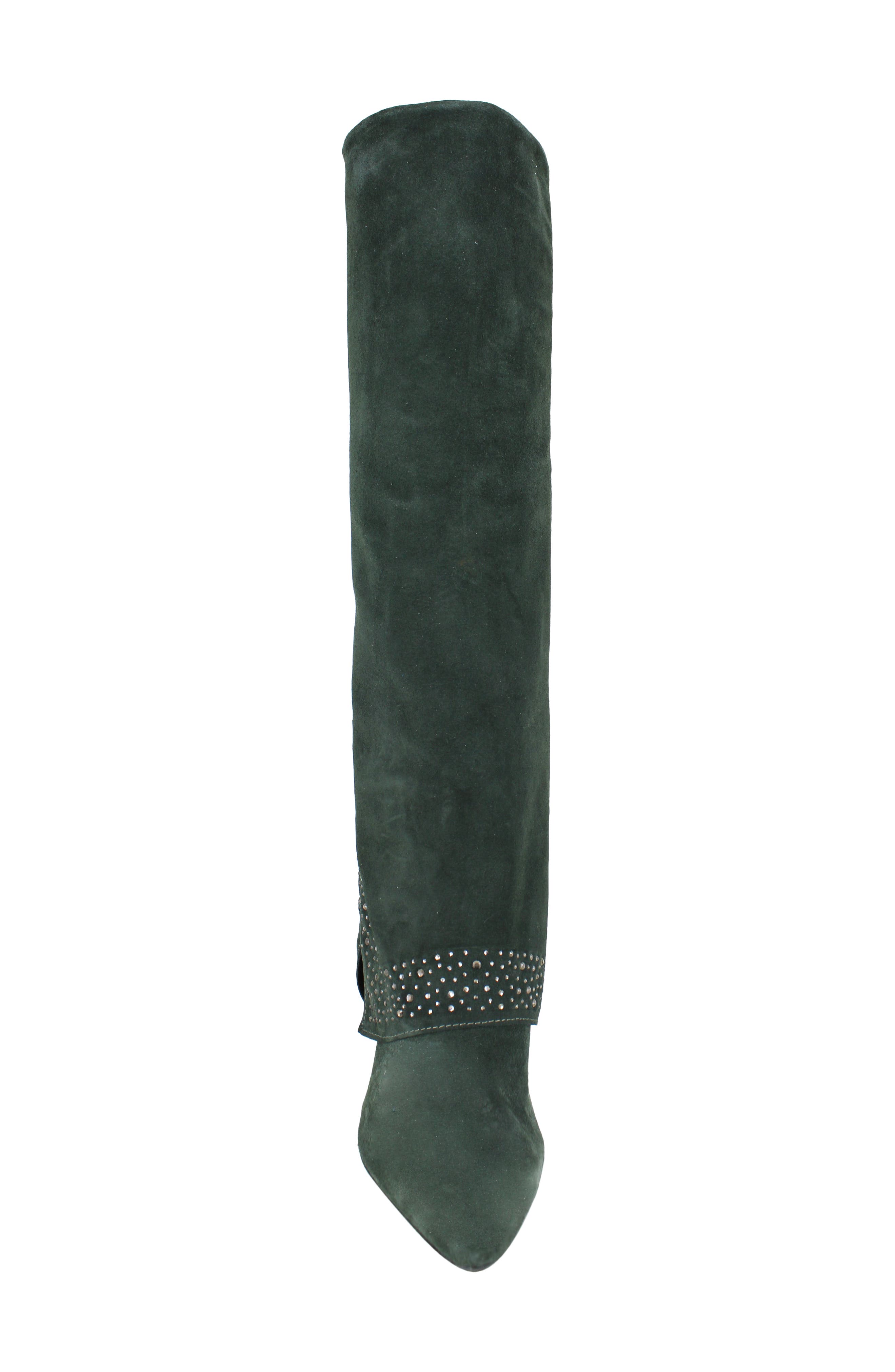 Isolde Knee High Boot, Alternate, color, GREEN SUED