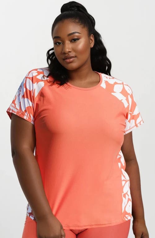 Calypsa Loose Fit Adele Swim Top In Orange