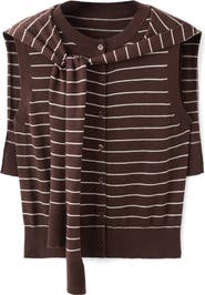 MANGO Tie Neck Sweater Vest