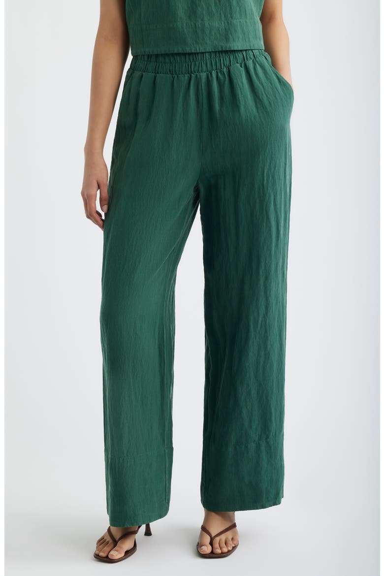Pull-On Wide Leg Pants, Main, color, MEADOW MOSS