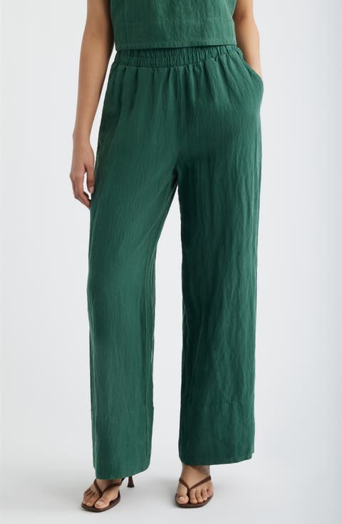 Pull-On Wide Leg Pants