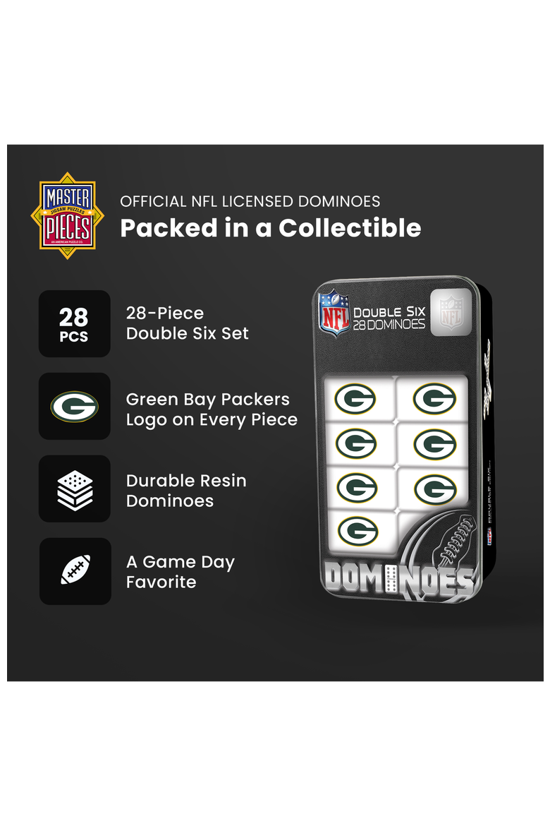 Green Bay Packers Dominoes, Alternate, color, Multicolor