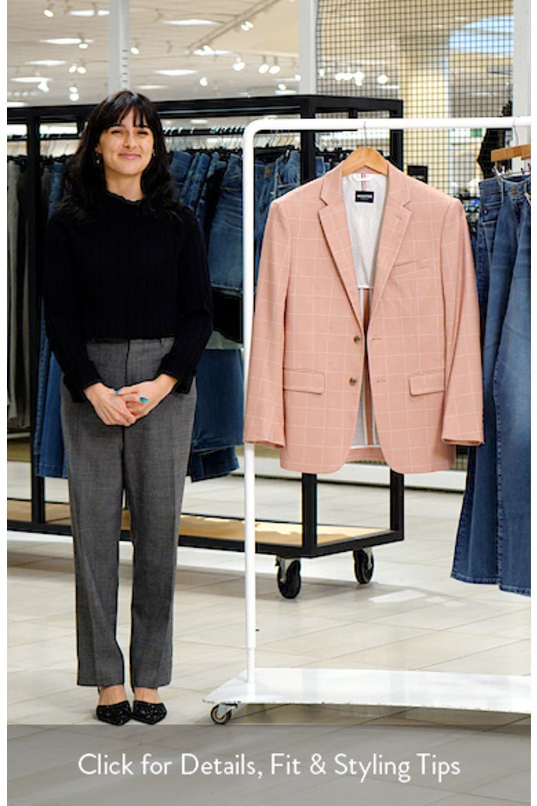Pink Windowpane Check Knit Sport Coat video