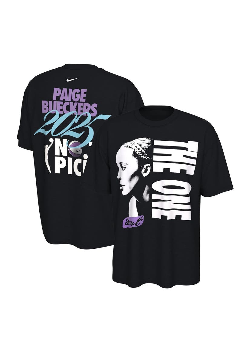 Unisex Nike Paige Bueckers Black 2025 WNBA Draft The One T-Shirt, Main, color, Black