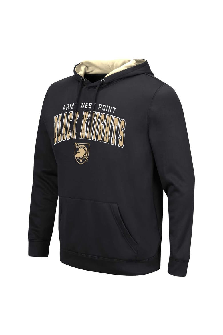 Men's Colosseum Black Army Black Knights Resistance Pullover Hoodie, Alternate, color, Black