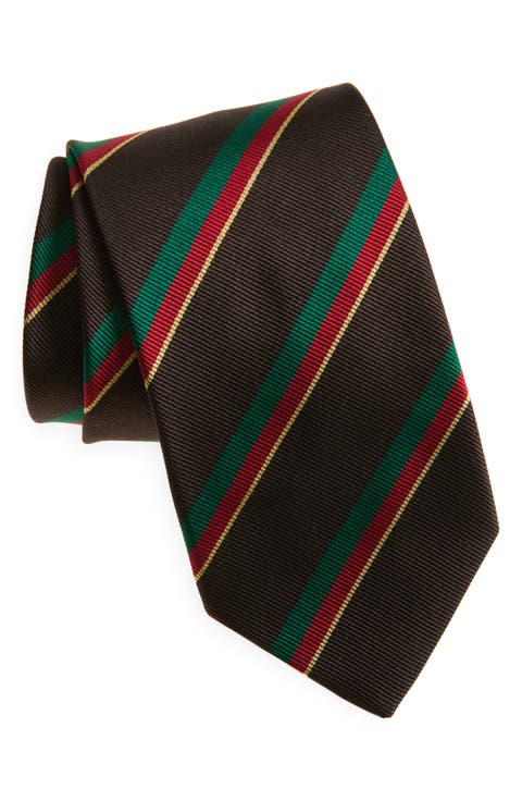 Reppe Stripe Silk Twill Tie