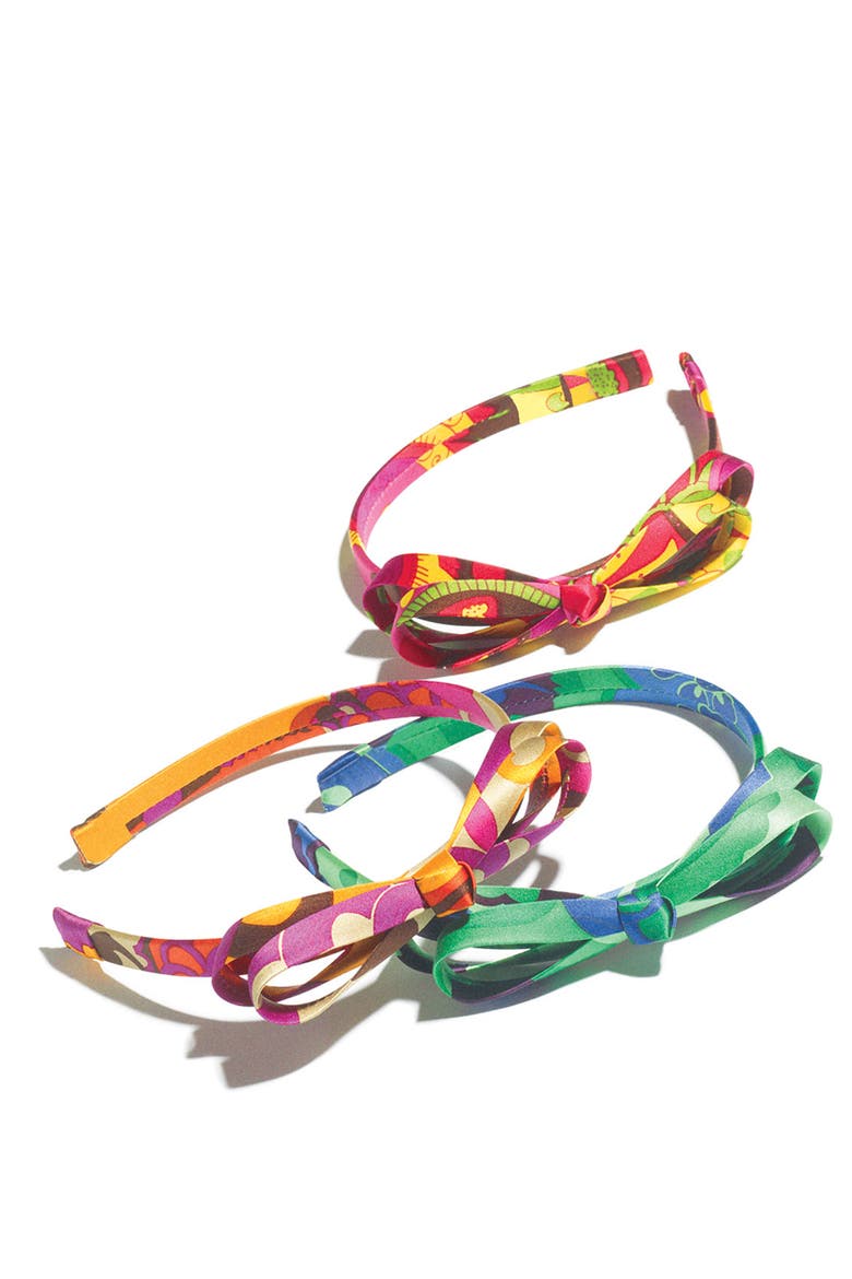 'Double Loop' Bow Headband, Alternate, color, BLACK CHARM