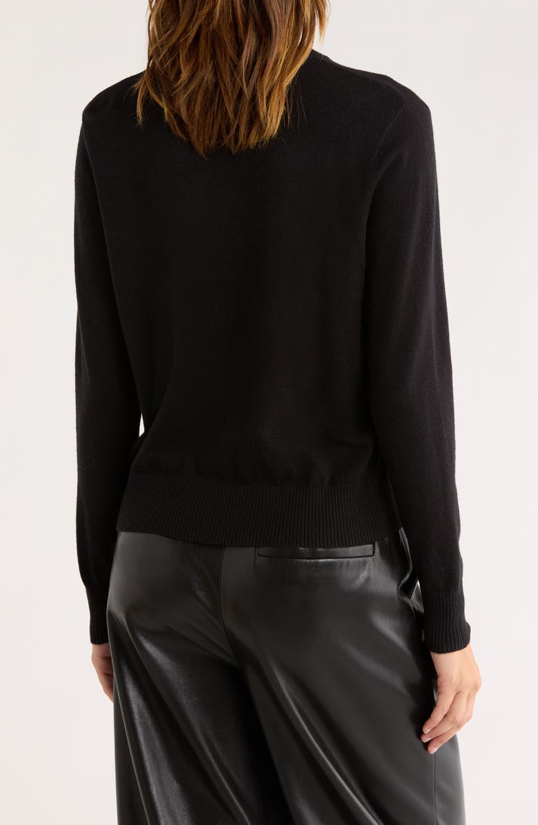 Elodie Tipped Crewneck Sweater, Alternate, color, Black