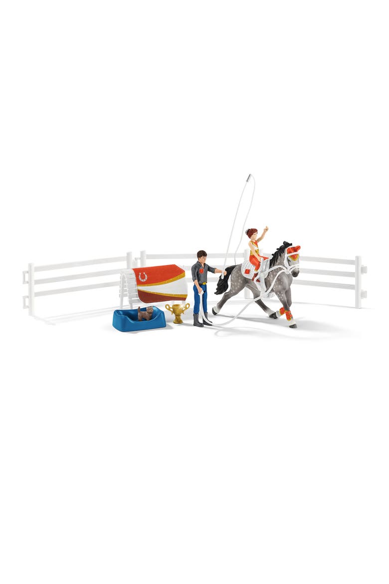 Horse Club Mia Vaulting, 18 Piece Animal Playset, Plastic, Kids 5+, Alternate, color, Multicolored