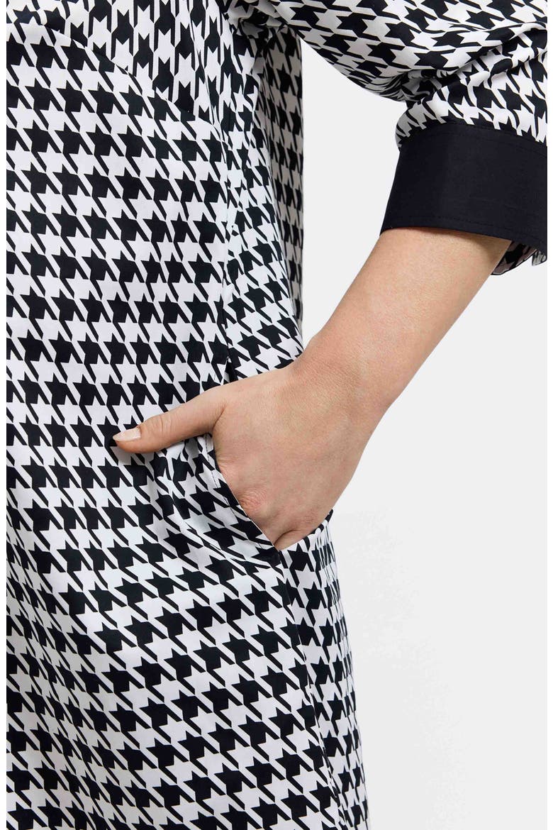Sloane Houndstooth Cotton Shirtdress, Alternate, color, BLACK/ WHITE