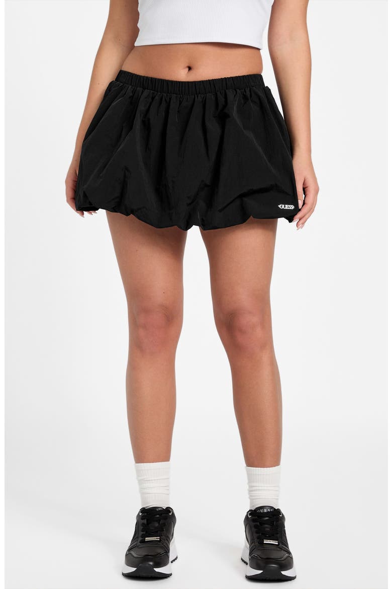 Nina Balloon Hem Miniskort, Main, color, JET BLACK