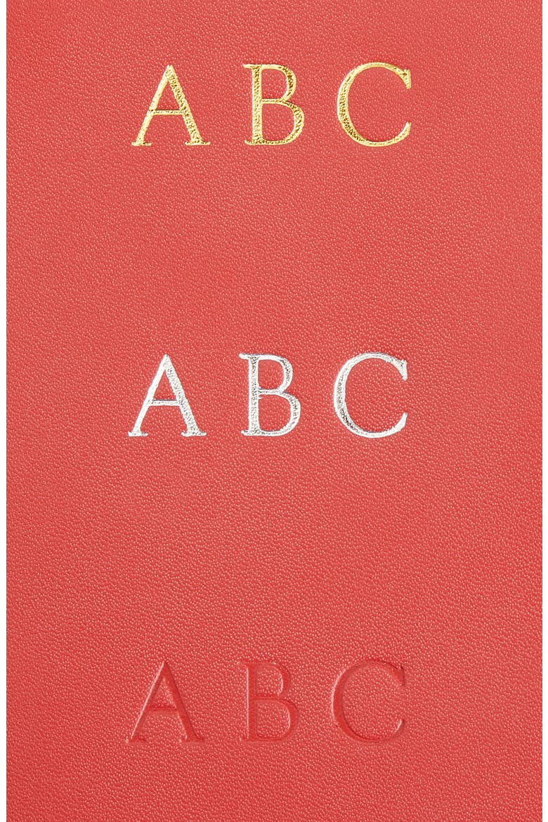 Personalized Money Clip Card Case, Alternate, color, RED- DEBOSS