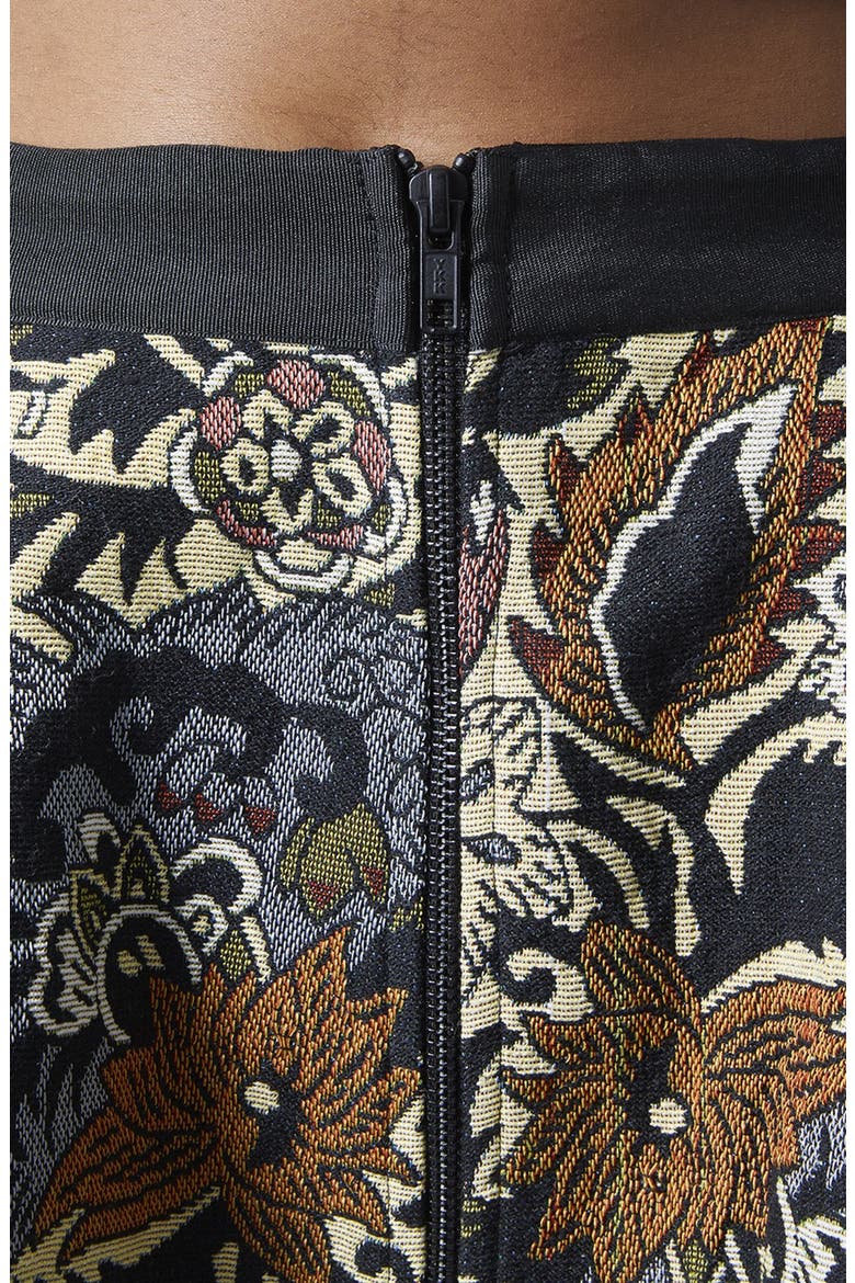 'Kirada' Jacquard Midi Skirt, Alternate, color, BLACK MULTI
