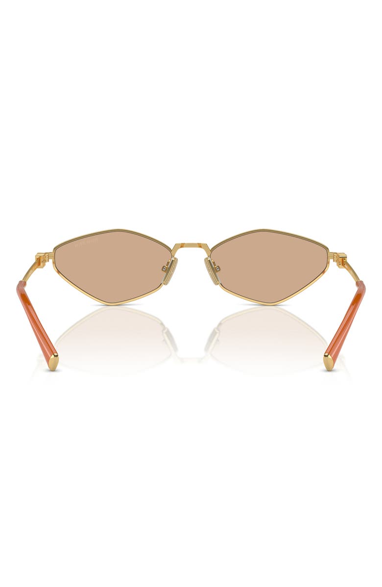 Miu Miu 56mm Irregular Sunglasses, Alternate, color, Silver Mirror
