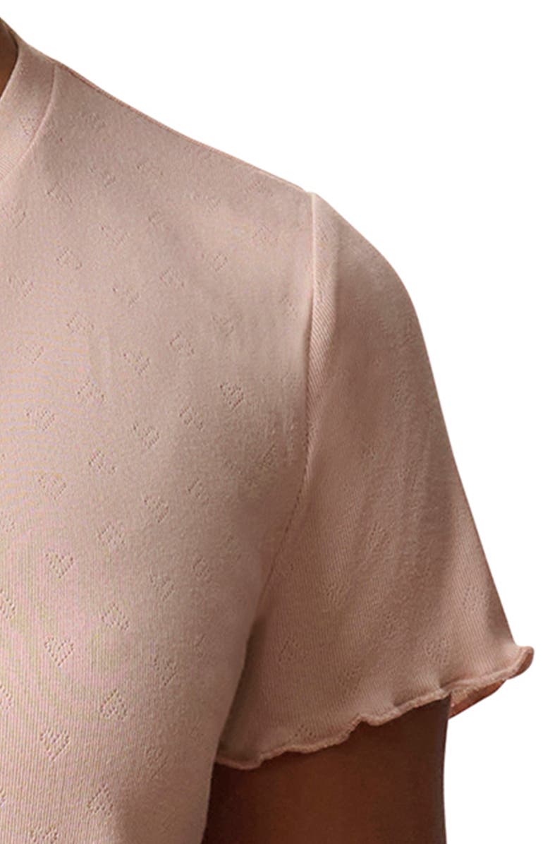 Splendid Heart Pointelle Crop Pajamas, Alternate, color, 