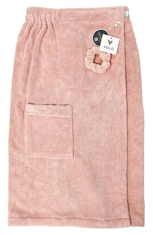 Volo Spa Wrap & Scrunchie Set $74 Value In Pink