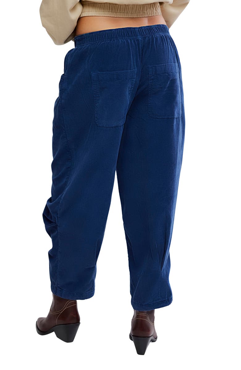 Free People Nice Choice Corduroy Pull-On Pants, Alternate, color, Outerspace