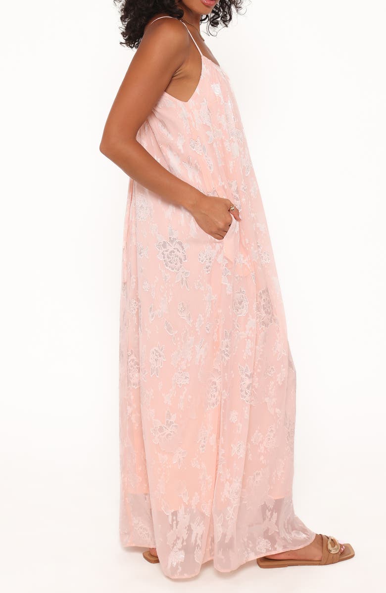 Petal & Pup Lumina Metallic Jacquard Maxi Dress, Alternate, color, 