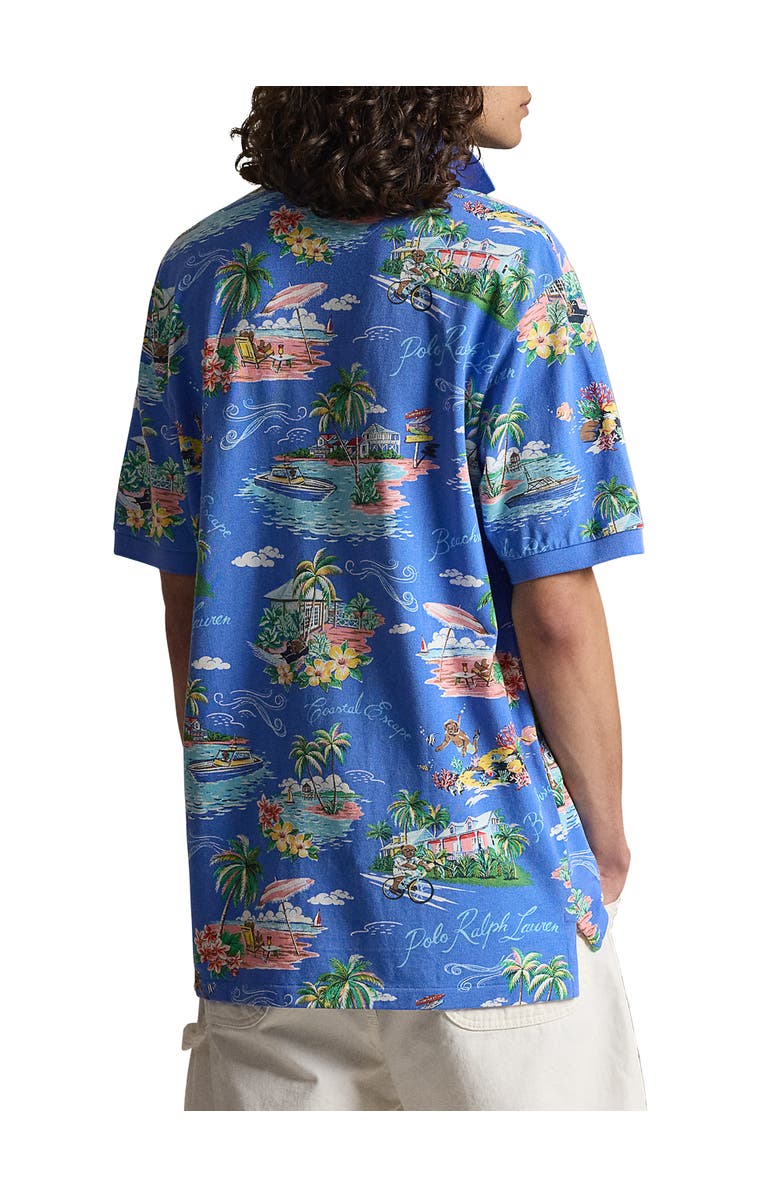 Polo Ralph Lauren Big & Tall Bahamas Bear Polo Shirt, Alternate, color, Blue