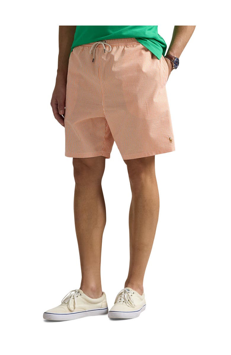 Polo Ralph Lauren Big & Tall Traveler Classic Stretch Swim Trunks, Main, color, Classic Peach