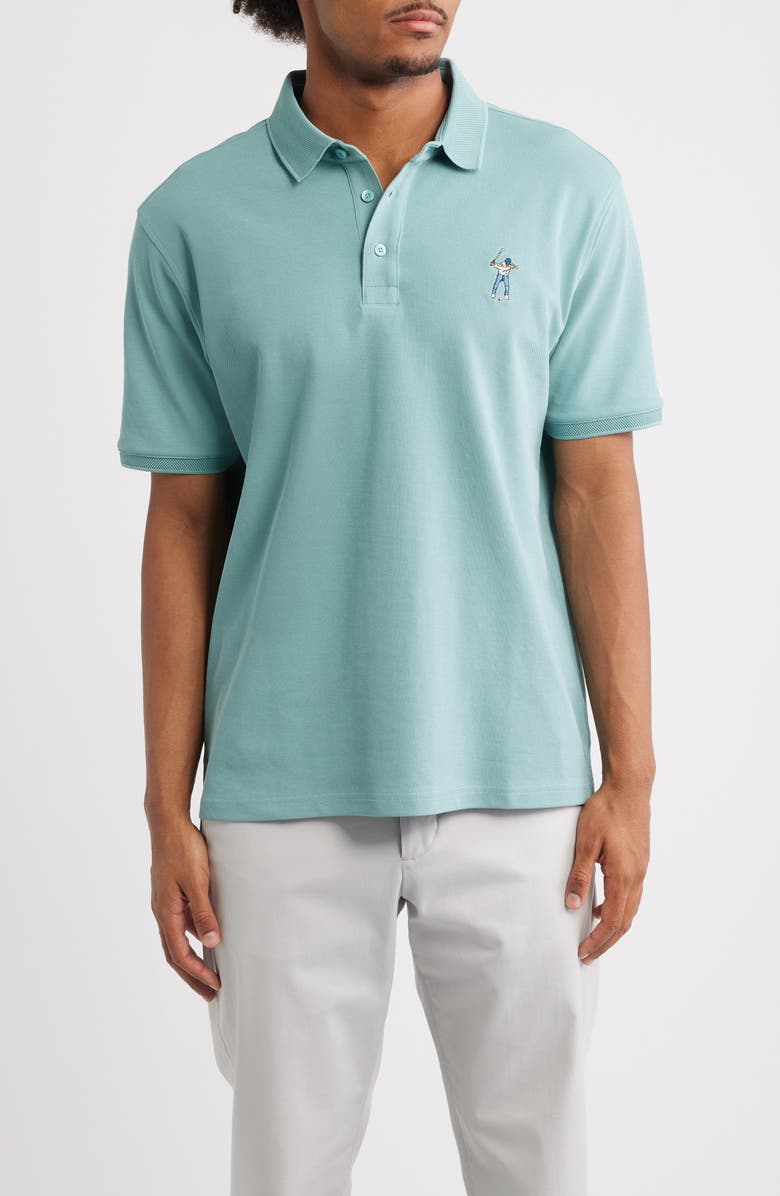 Eastside Golf Core Cotton Blend Piqué Polo, Main, color, Mineral Green
