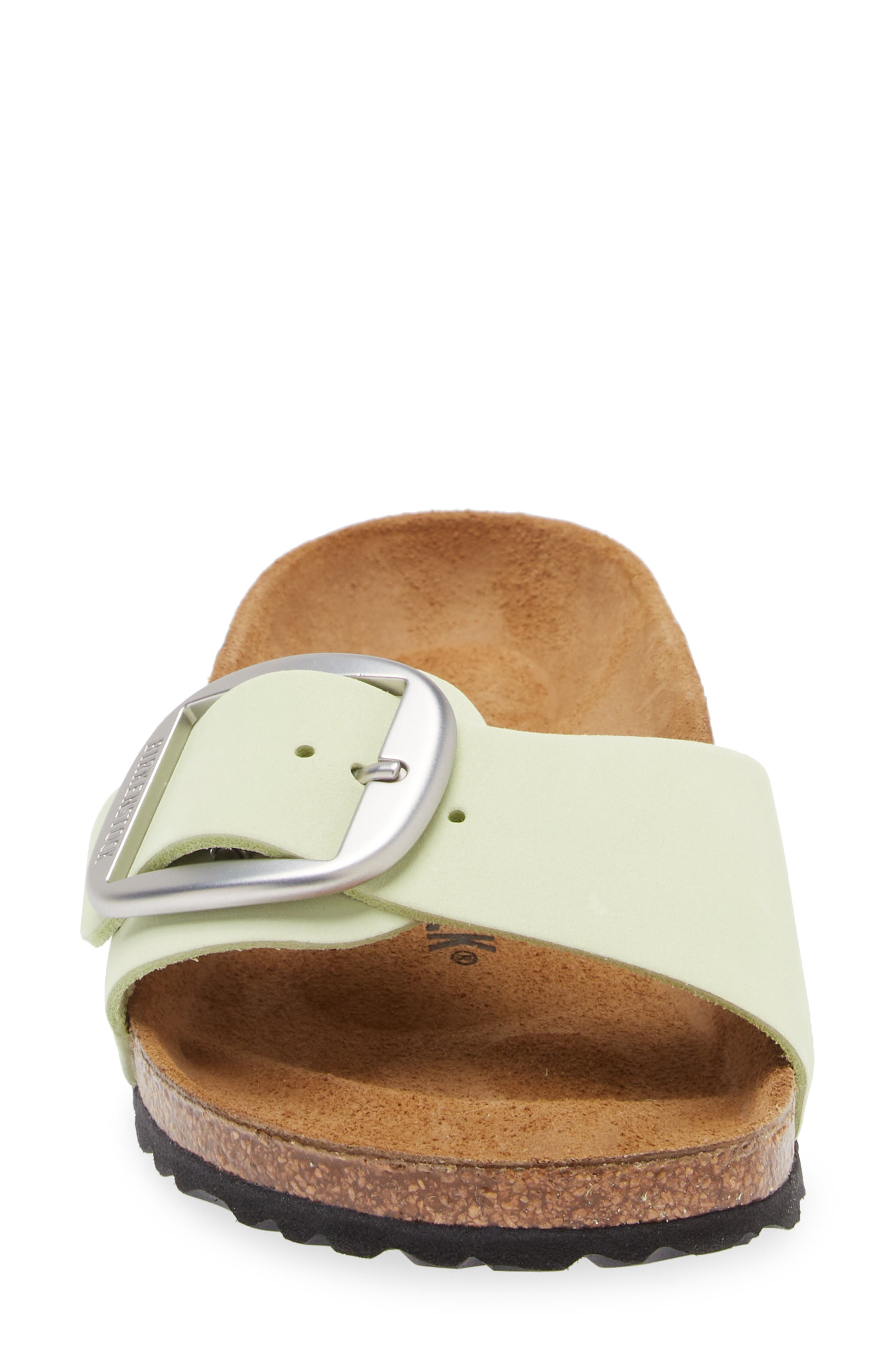 Birkenstock Madrid Big Buckle Slide Sandal, Alternate, color, Green Green
