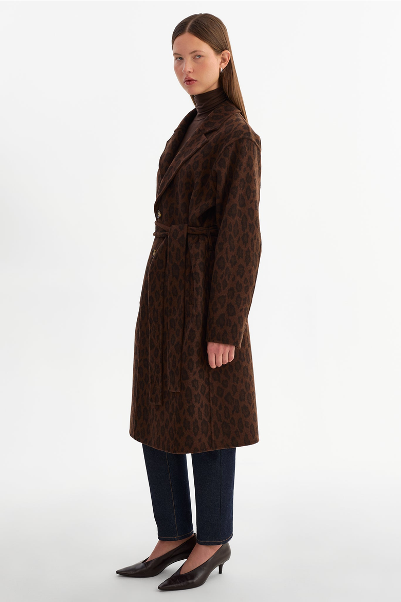 KATIE | Reversible Wool Coat, Alternate, color, Leopard