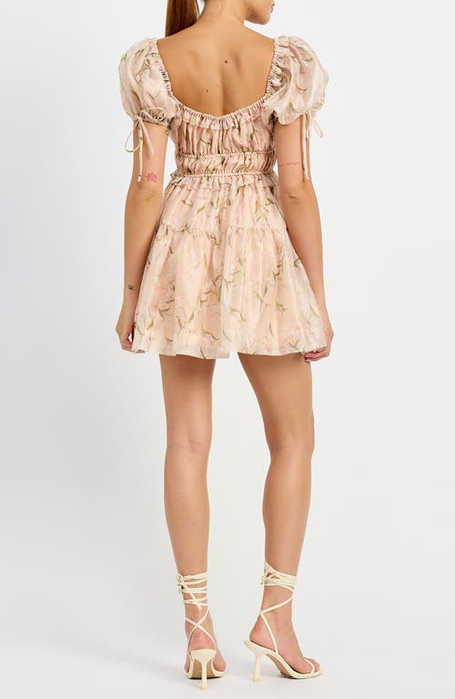 En Saison Kimberly Mini Dress In Cantaloupe Multi In Multi