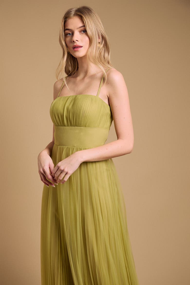Corset Detail Maxi Dress, Alternate, color, Soft Lime