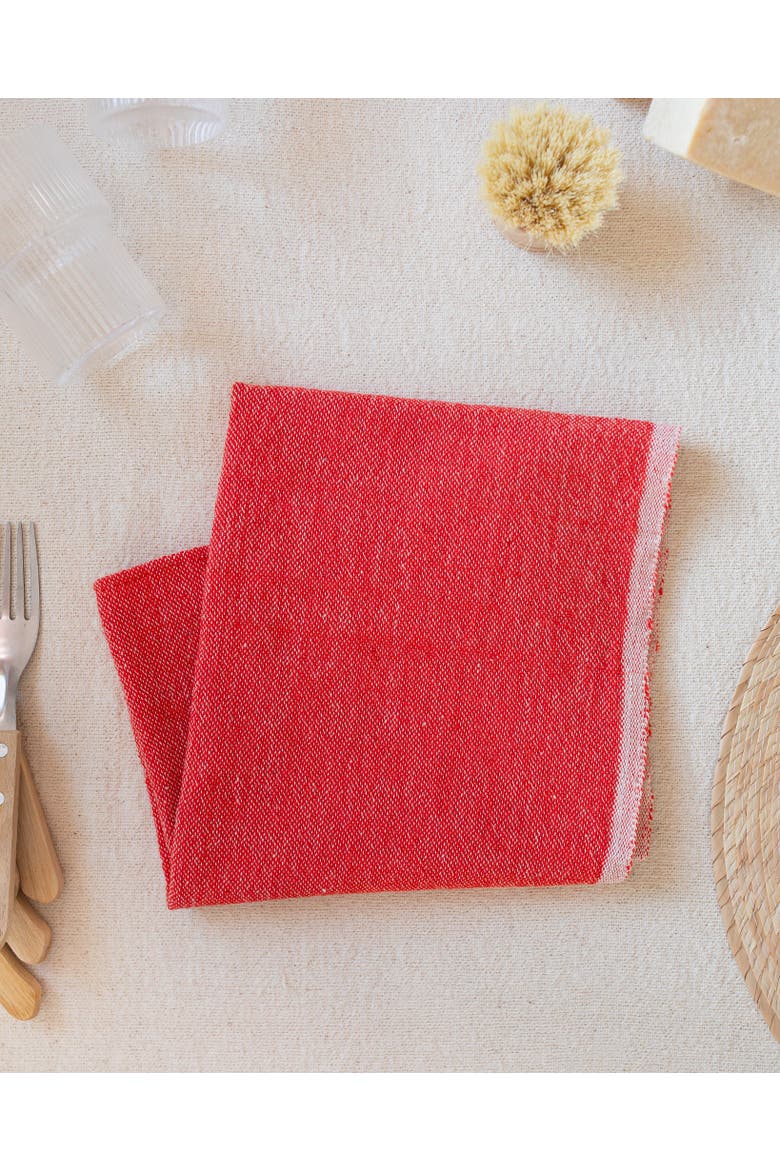 Hand Towel, Alternate, color, Red