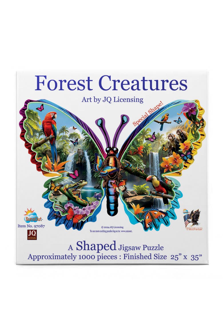 Forest Creatures 1000 piece Jigsaw Puzzle for Adults Special Shape, Alternate, color, Multicolor