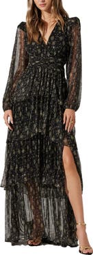 ASTR the Label Anora Long Sleeve Tiered Maxi Dress