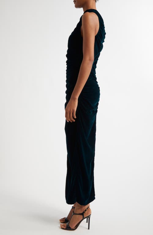 Shop Reiss Niva Ruched Sleeveless Velvet Dress