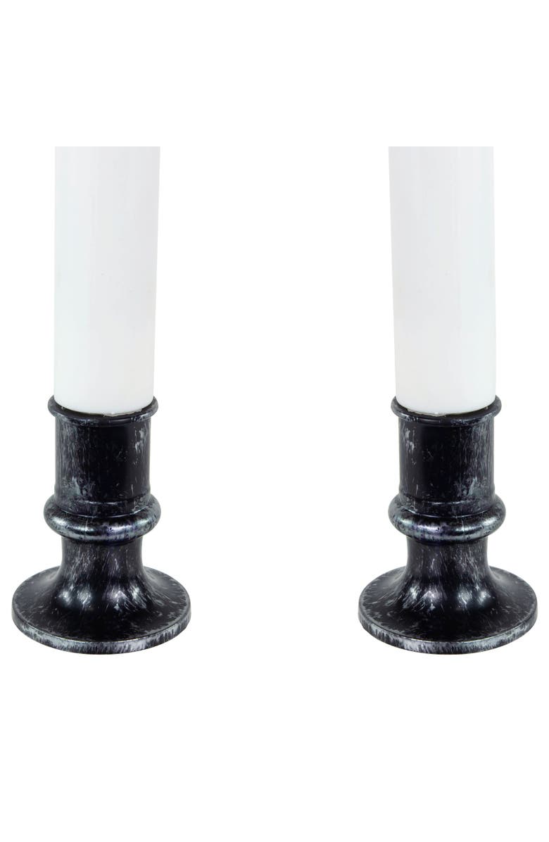 Northlight LED with Timer Dripping Blood Halloween Taper Candles - 9" - Set of 2, Alternate, color, White