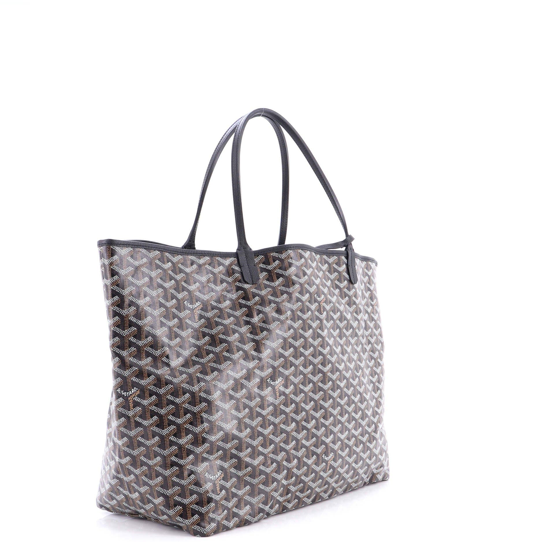 Pre-Owned Goyard Saint Louis Tote Coated Canvas GM, Alternate, color, Black