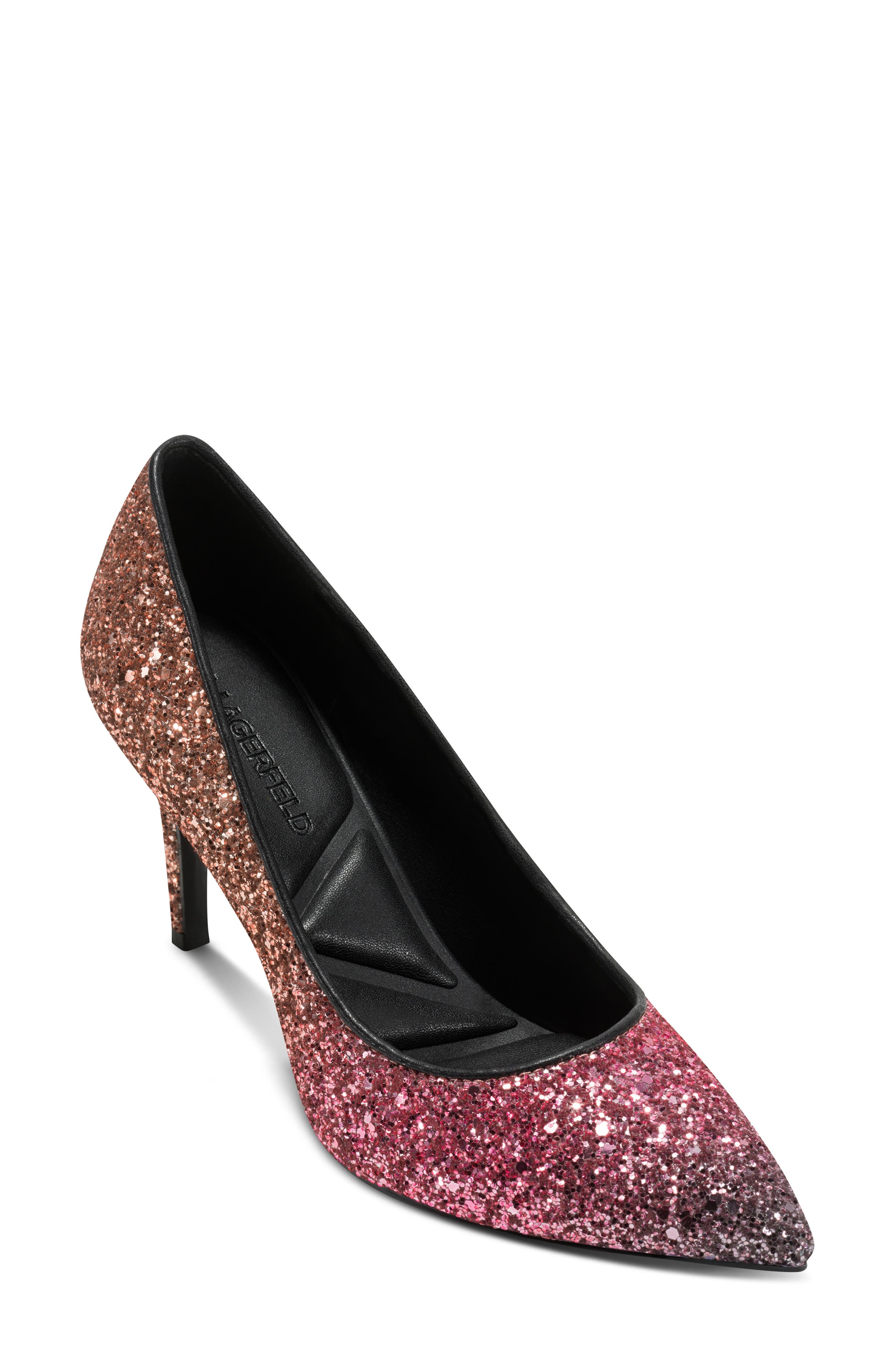 Royale Ombré Glitter Pump, Main, color, WINE MULTI