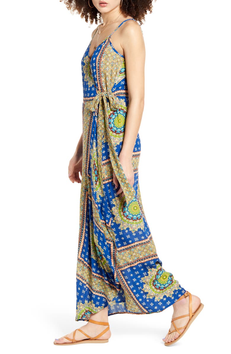 Band of Gypsies Vivian Maxi Wrap Dress, Alternate, color, 