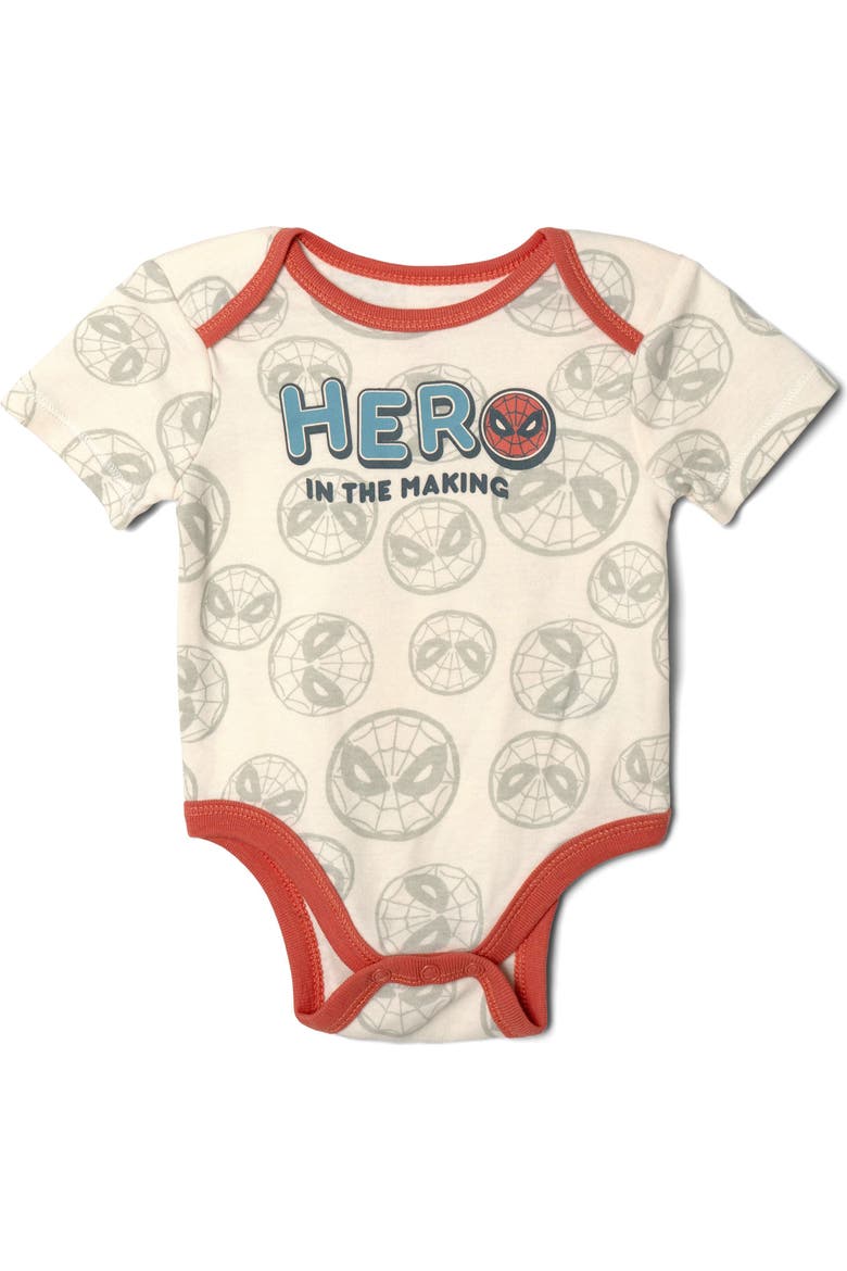 5-Pack One Piece Bodysuits, Alternate, color, Avengers Blue Grey