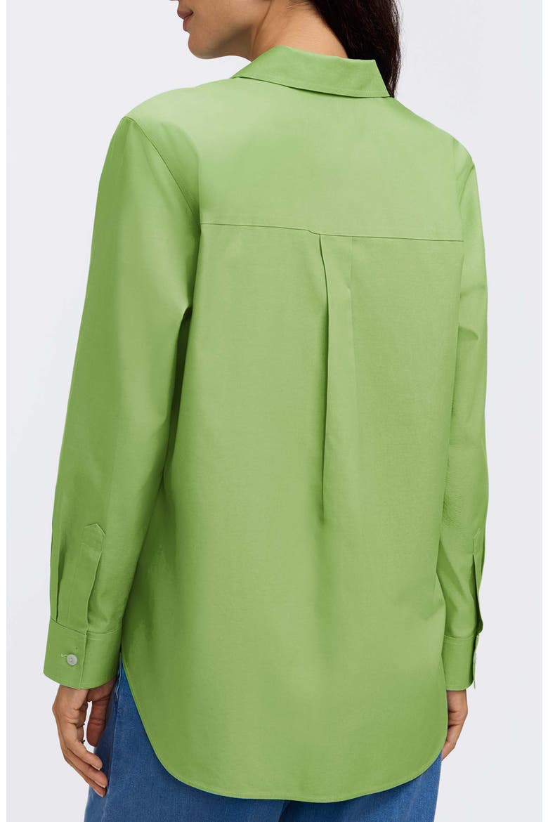 Non-Iron Boyfriend Button-Up Shirt, Alternate, color, MOJITO GREEN