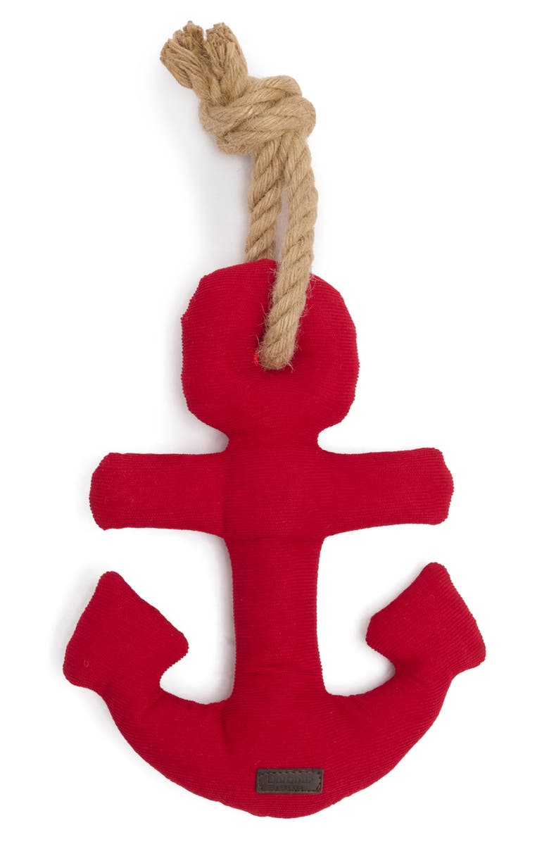 Barbour Anchor Dog Toy, Main, color, Red